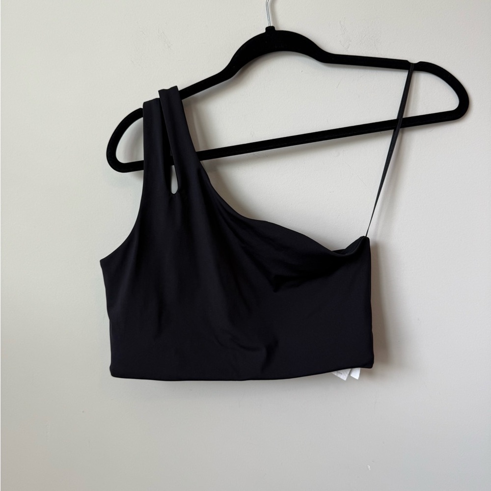 Fabletics Black One-Shoulder Sports Bra
